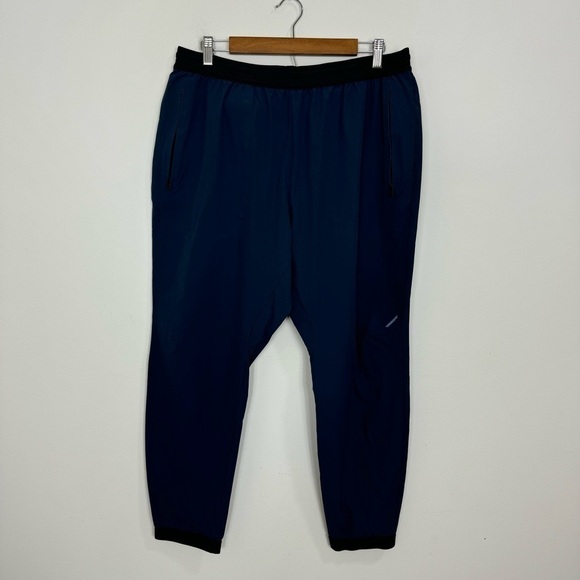 Hill City Mens Midweight Train Pants Blue Tech Jogger Athletic Performance XL - Picture 2 of 13